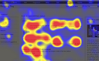A screen shot of a web page with a lot of red and yellow dots.