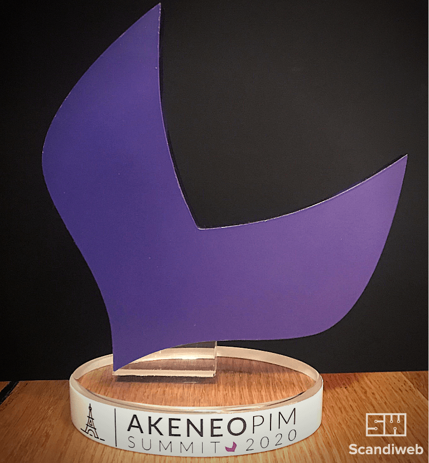 Akeneo awards trophy. Scandiweb 2020