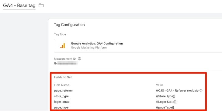 Configuration tag in GA4