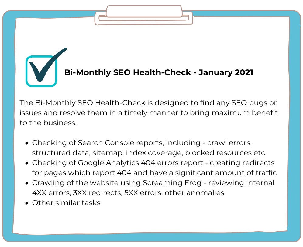 Ongoing Magento Support Task: Bi-Monthly SEO Health-Check