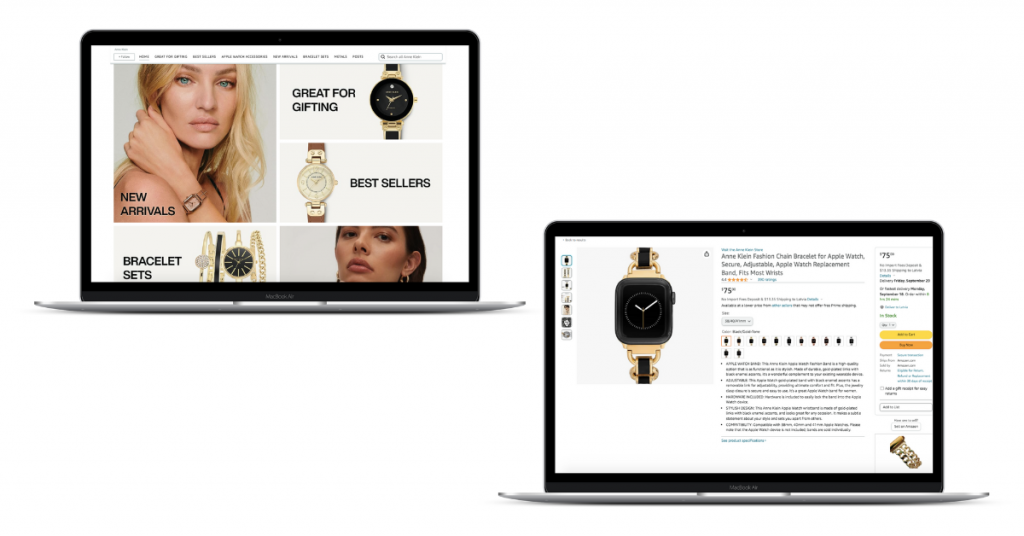 A screenshot of an Amazon storefront with optimized product titles, descriptions, and images, demonstrating how to optimize your Amazon storefront for better SEO results
