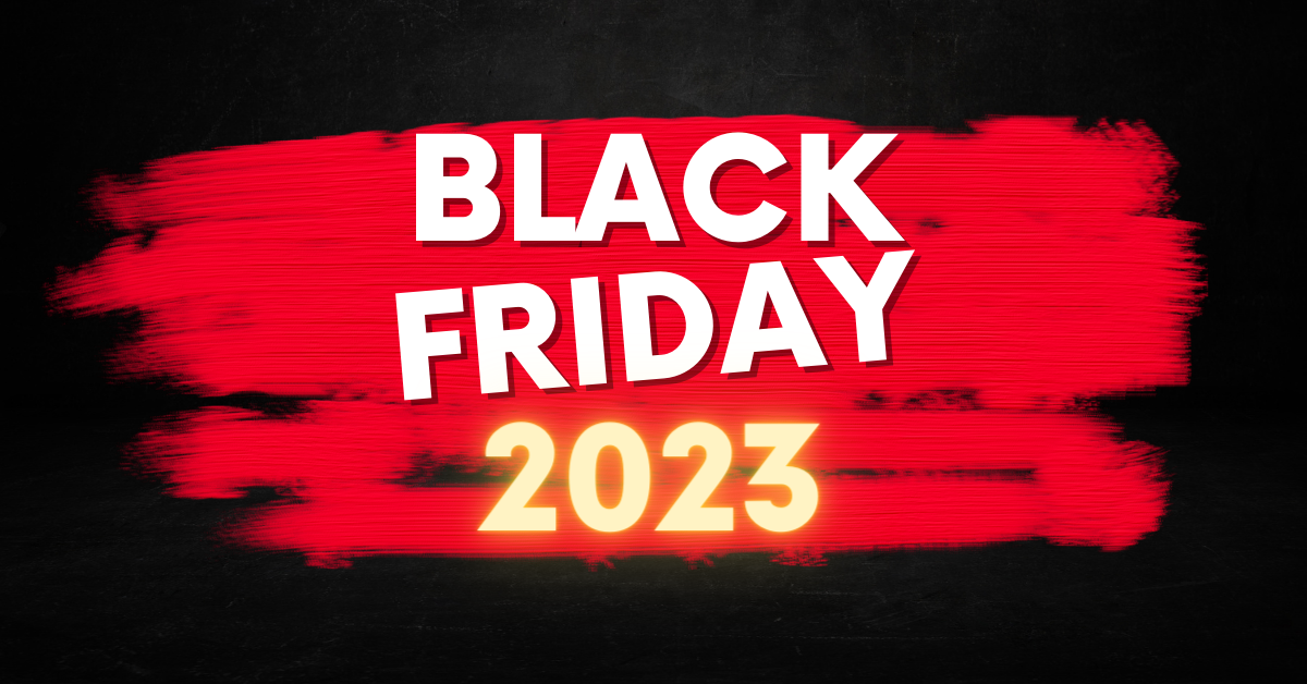 A black friday poster with the words black friday 2023.