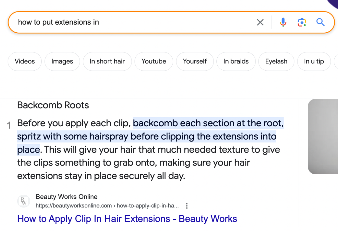 seo strategy featured snippet