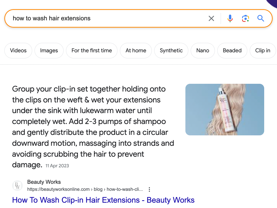 seo strategy featured snippet