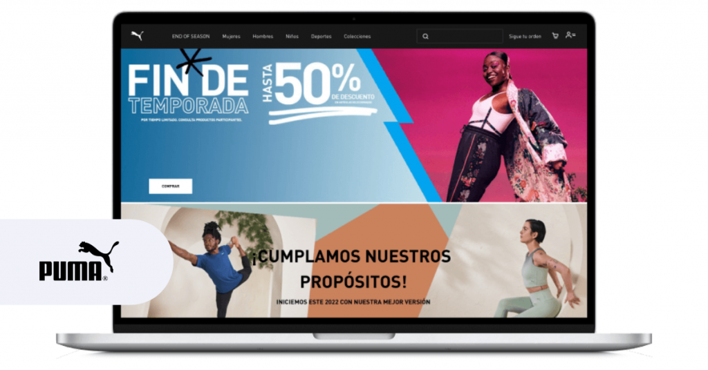 PUMA online store using Magento