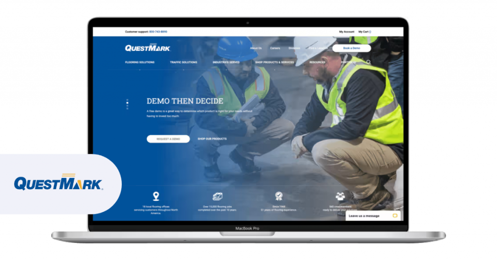 b2b ecommerce website flooring