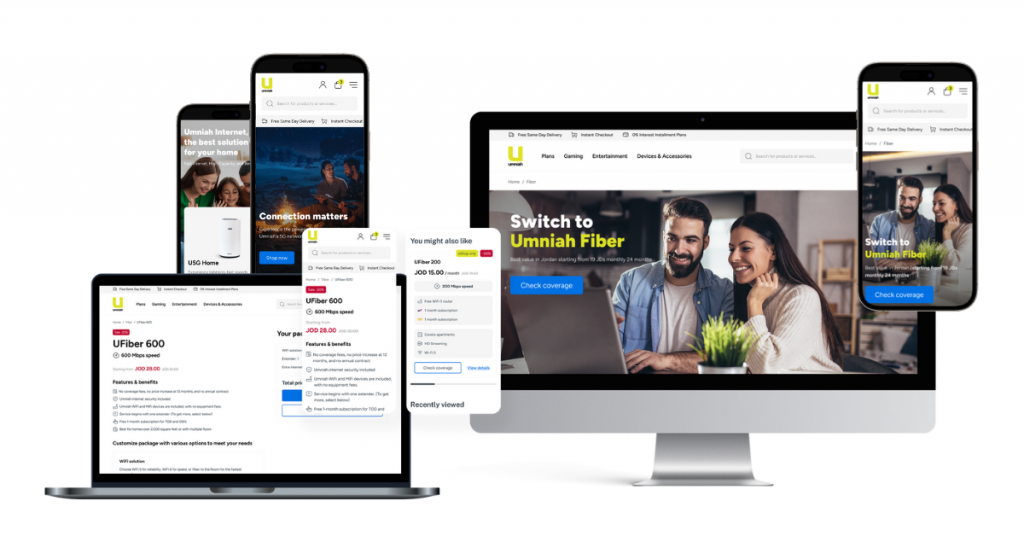 b2b ecommerce website highlights magento hyva umniah