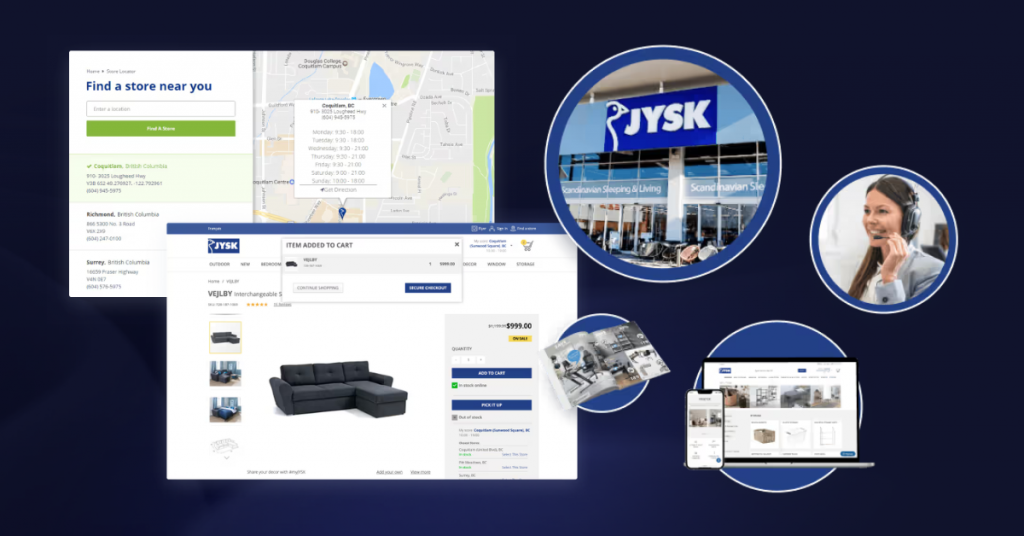 omnichannel retail jysk store locator, channels, stock