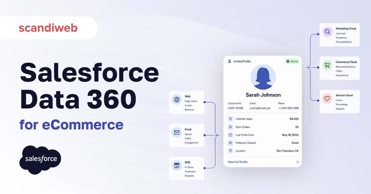 Salesforce Data 360 for eCommerce — featured image for scandiweb's Data Cloud CDP guide