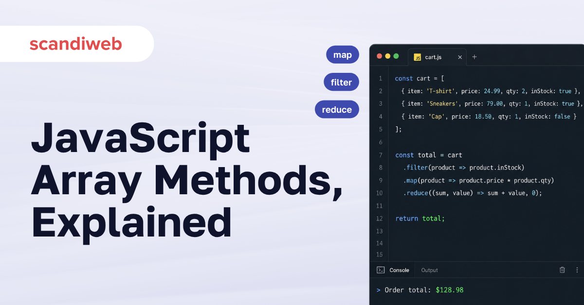 JavaScript array methods explained, featured image