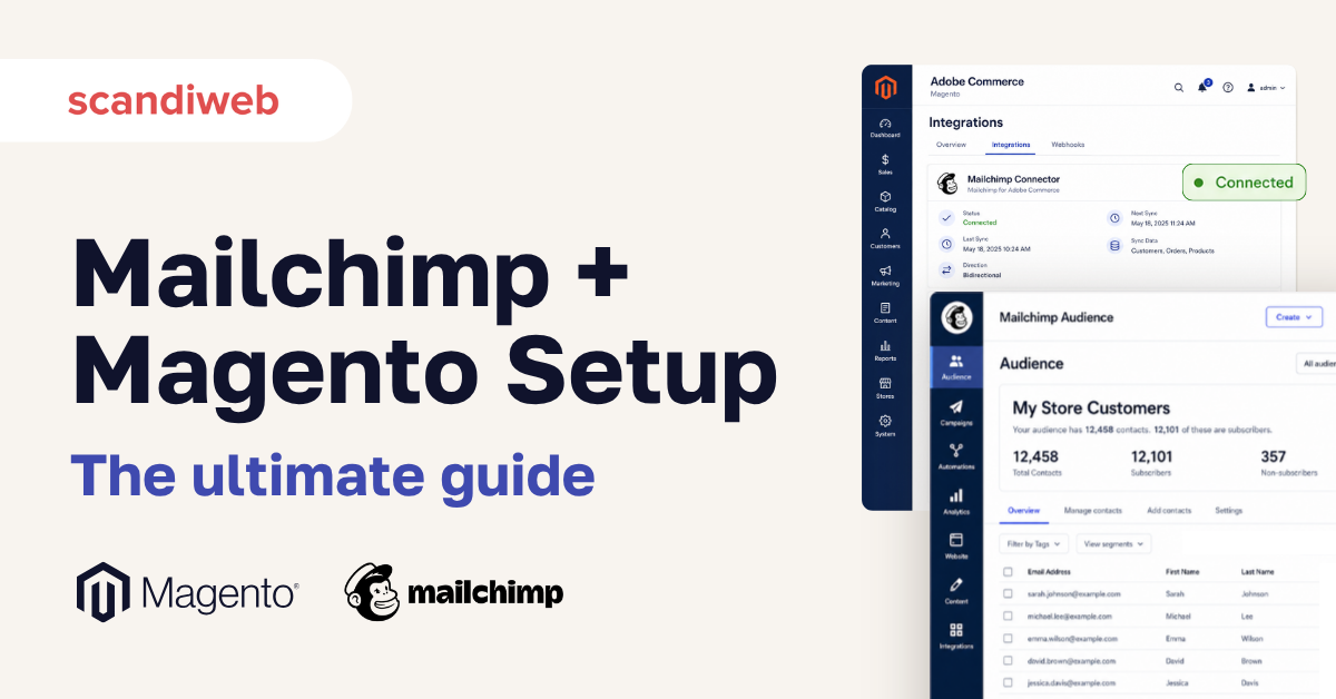 Mailchimp connected to a Magento (Adobe Commerce) store without sync errors