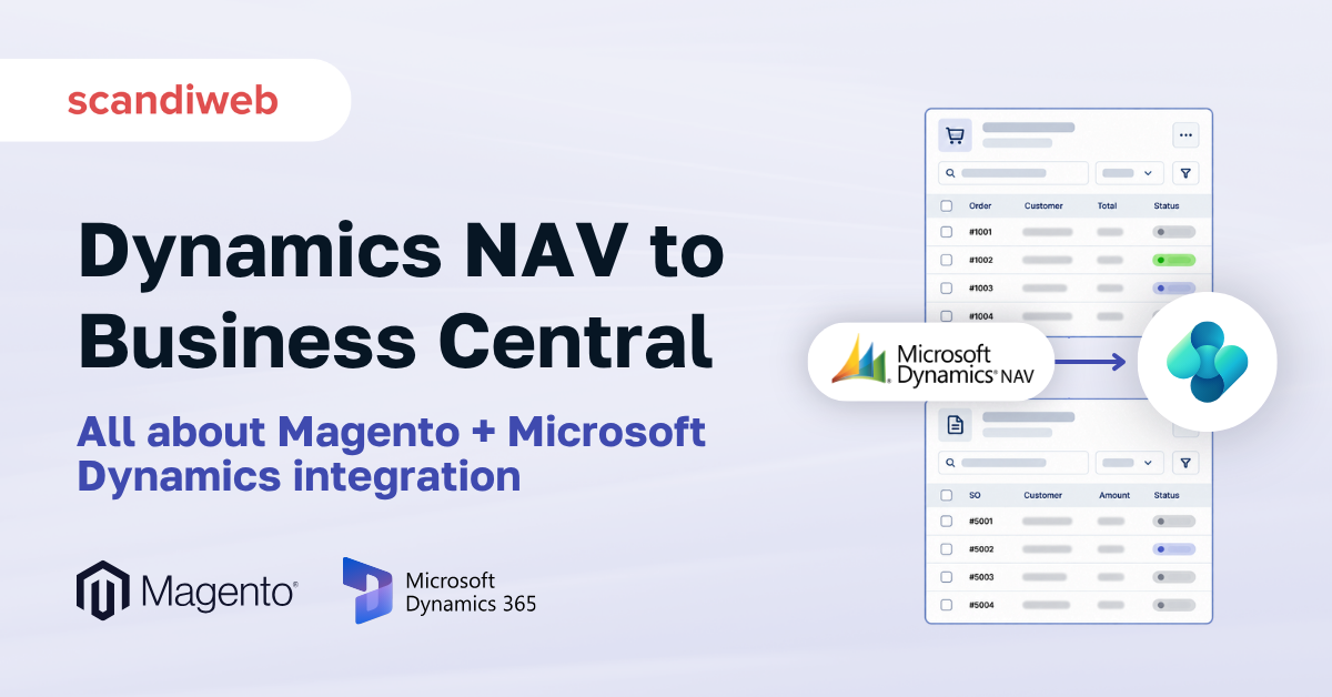 Dynamics NAV to Business Central migration for a Magento eCommerce store